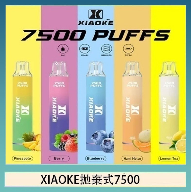 XIAOKE拋棄式7500 梟客XIAOKE一次性電子菸拋棄式7500口